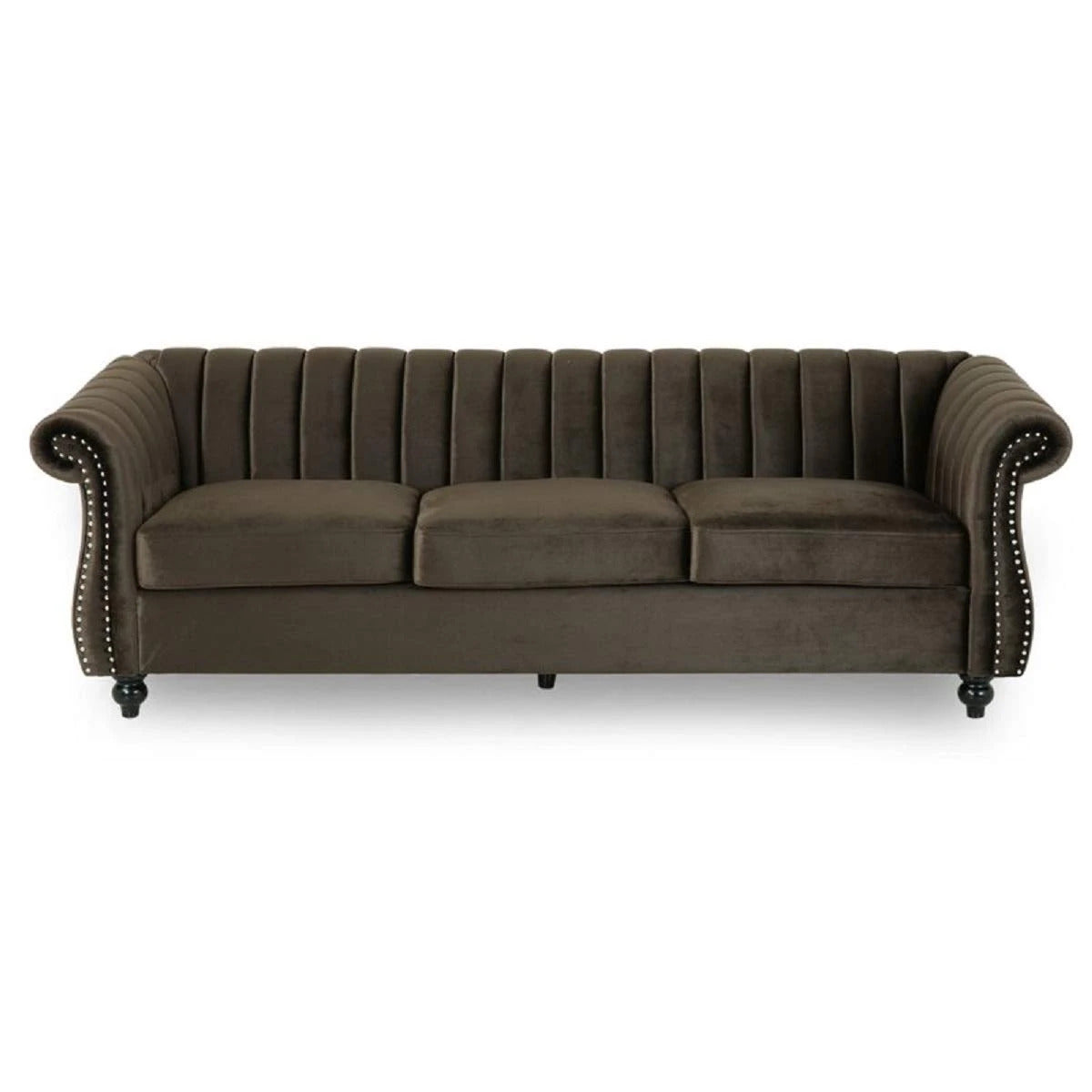 Designer Sofa Set:- 3 Seater Velvet Fabric Luxury Furniture Sofa Set 