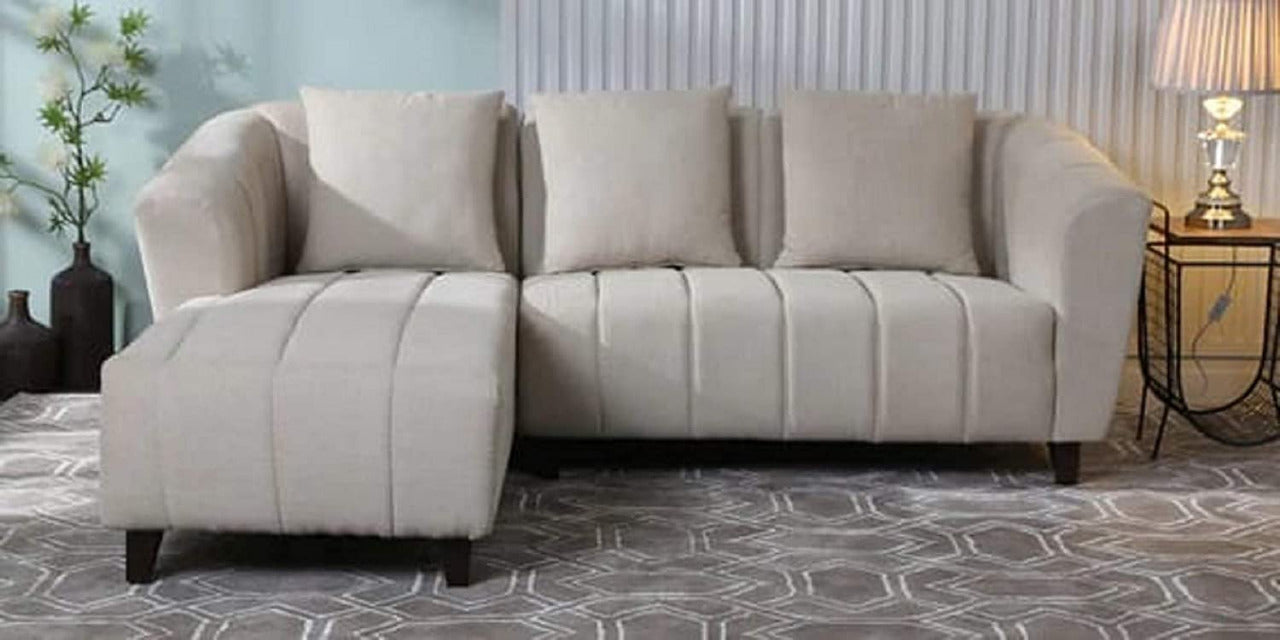 Designer Sofa Set:- Luxury Furniture L Shape 5 Seater Fabric Sofa Set