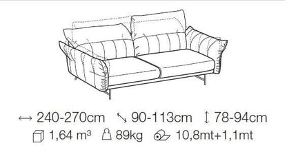 Designer Sofa Set Quality Leatherette 3 Seater Luxury Furniture Sofa Set (Cream)
