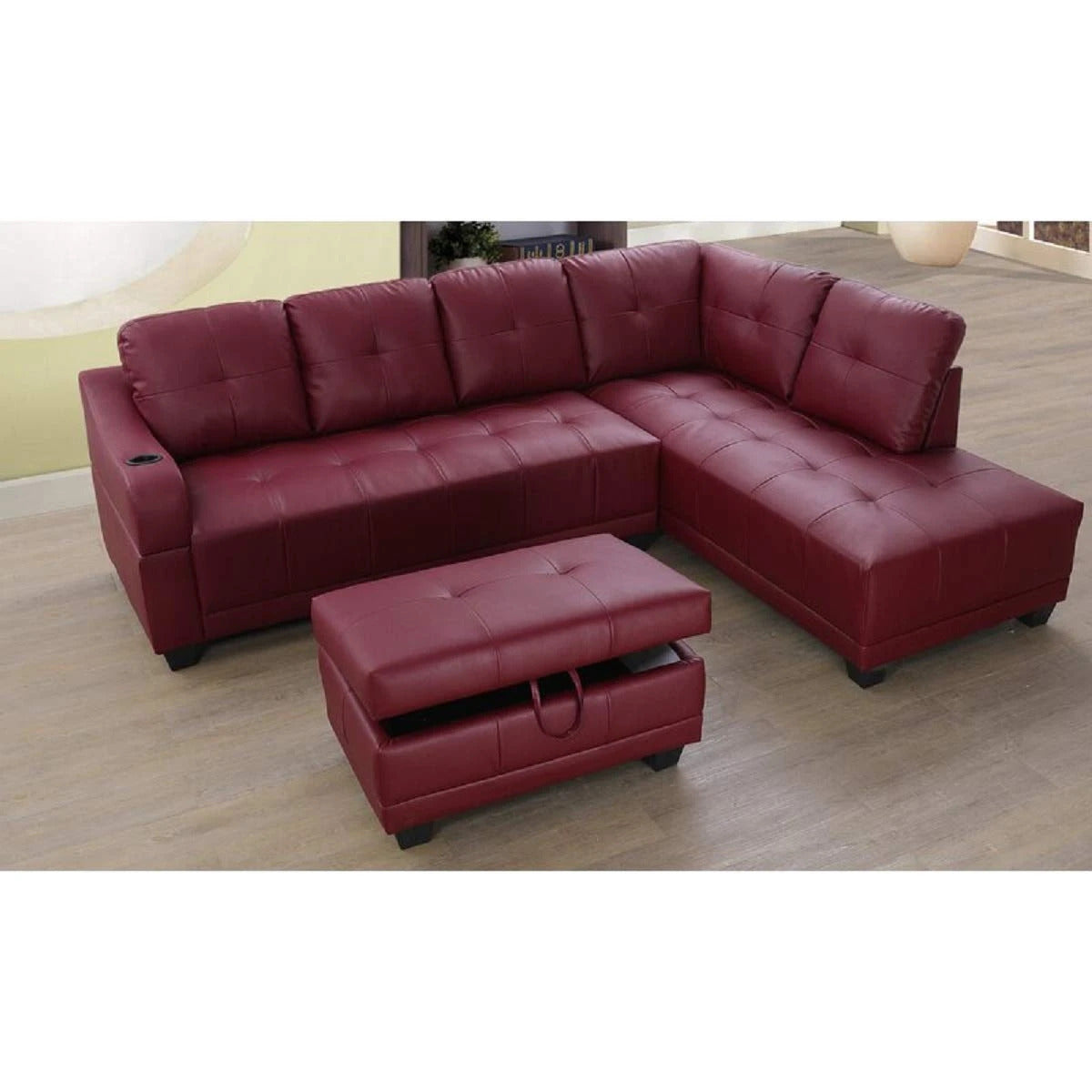 Designer Sofa Set:- Rey L Shape Sofa Set Leatherette Sofa Set Luxury Furniture