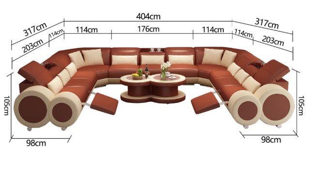 Designer Sofa Set:- U Shape Luxury Furniture Sofa Set