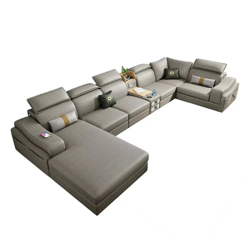 Designer Sofa Set:- U Shape fabric Luxury Furniture Sofa Set