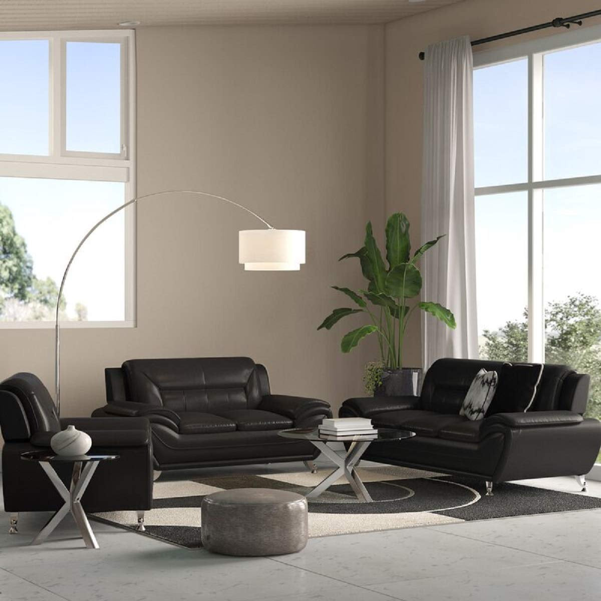 Designer Sofa Set:- ZIAA 3+2+1 Leatherette Sofa Set