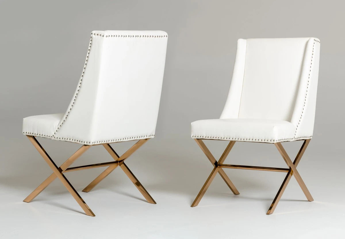 Dining Chair ALEX Black & Rosegold Dining Chair