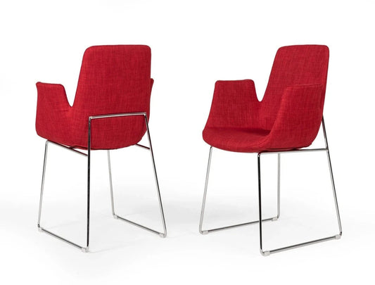 Dining Chair Alen Modern Red Fabric Dining Chair