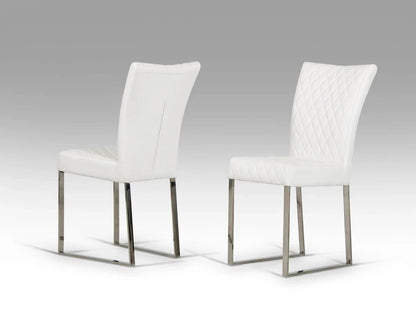 Dining Chair BOB Modern White Dining Chair (Set of 2)