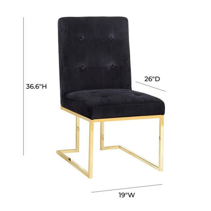 Dining Chair CYTO Modern Black & Gold Dining Chair