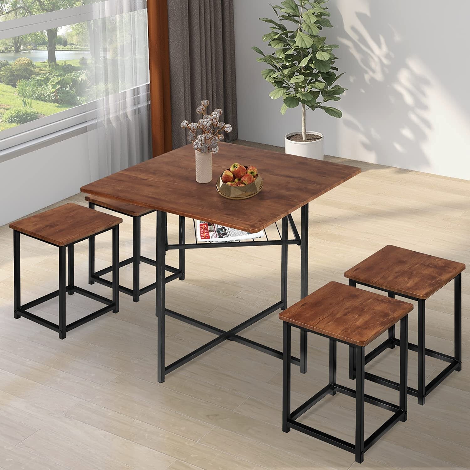 Dining Set : - 4 Person Breakfast Nook Dining Set – GKW Retail