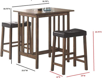 Dining Set: 2 Seater Counter Height Bar Table
