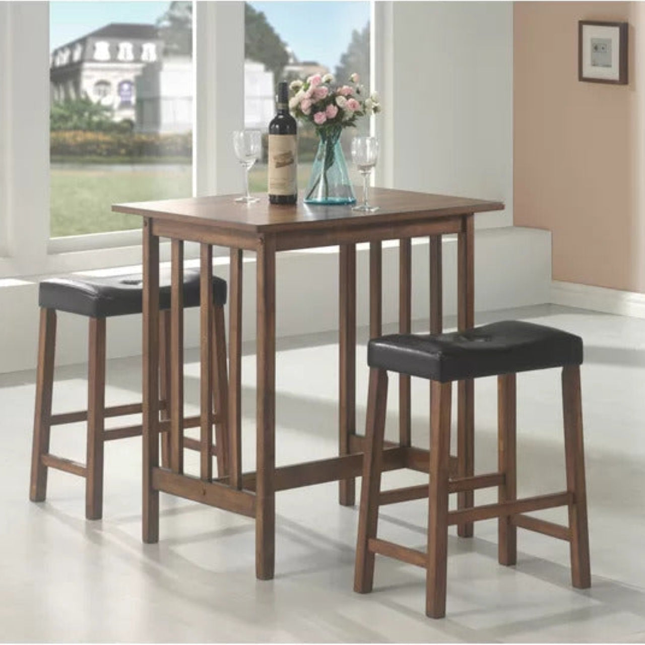 Dining Set 2 Seater Counter Height Bar Table