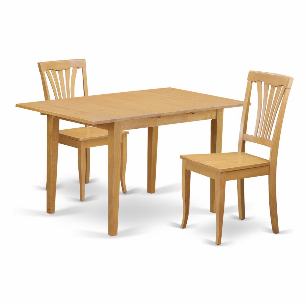 Dining Set: 3 Piece Lath Back Dining Table Set