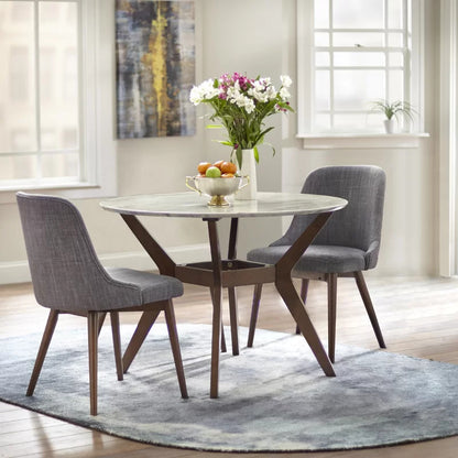 Dining Set: 3 Piece Round Dining Table With 2 Chairs