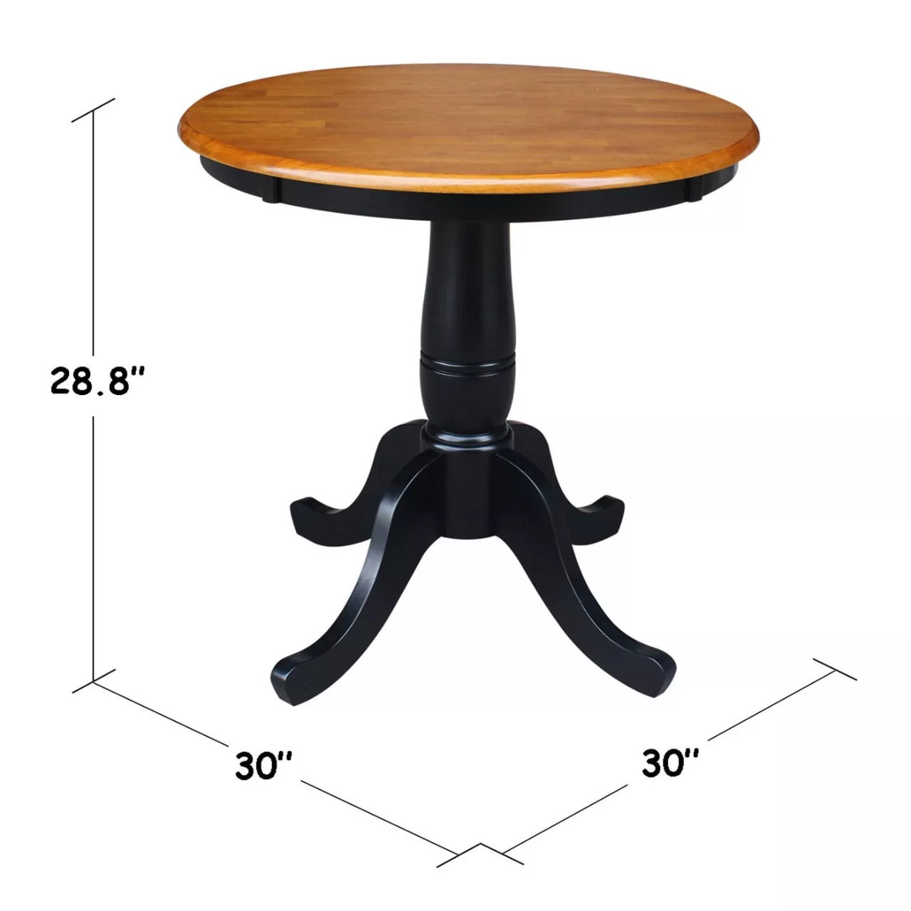 Dining Set 3 Piece Round Dining Table with 2 X-Back Chairs