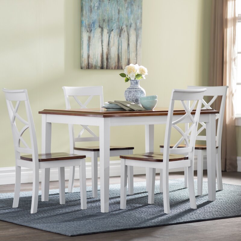 Dining Set : 4 - Person Solid Wood Dining Set
