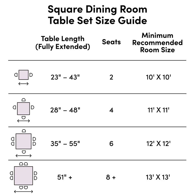 Size of a discount 8 seater dining table