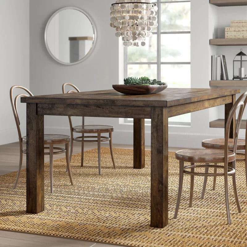Dining Set: 8 Seater Rubberwood Solid Wood Dining Set