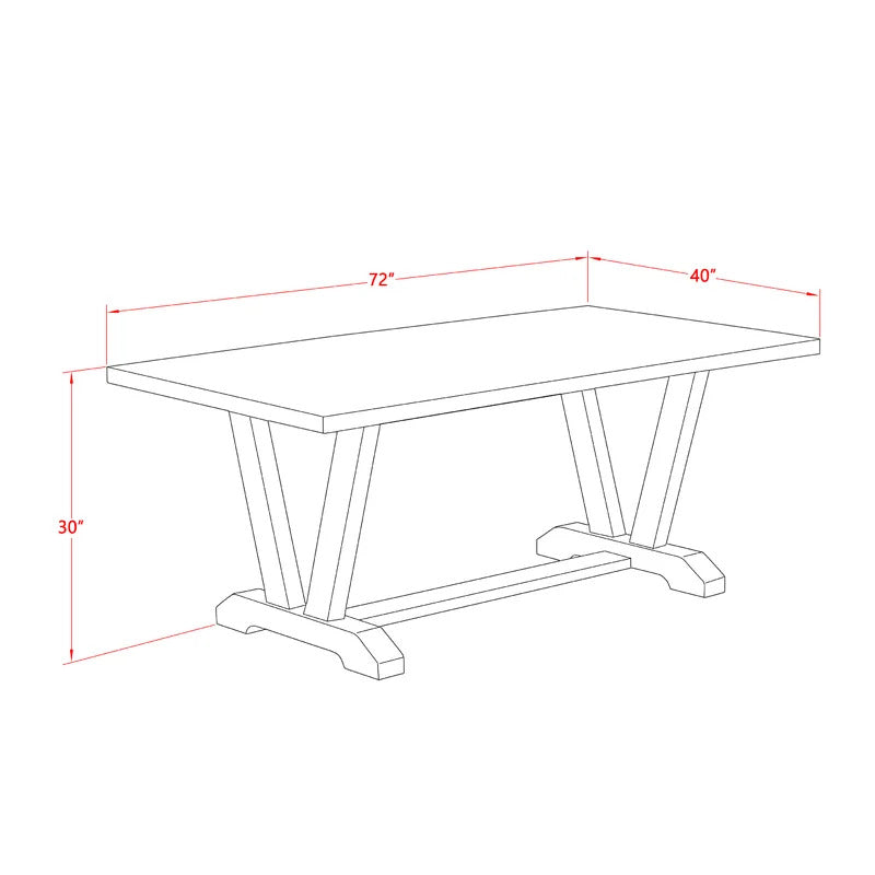 Dining Set: 8 Seater Rubberwood Solid Wood Dining Set