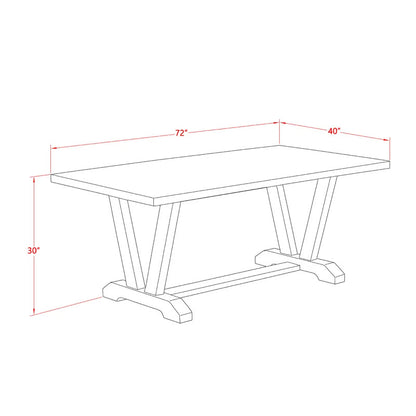 Dining Set: 8 Seater Rubberwood Solid Wood Dining Set