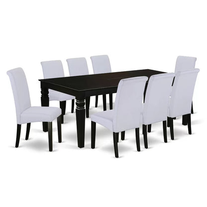 Dining Set: Butterfly Leaf Rubberwood Solid Wood Dining Set