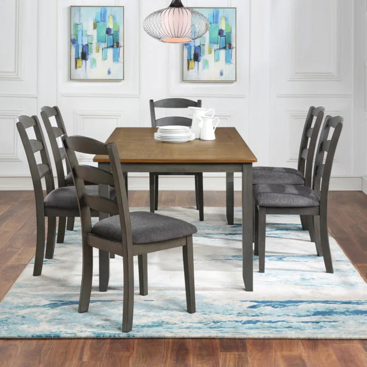 Dining Set: Dining Table with 6 Chairs Dining Set – GKW Retail