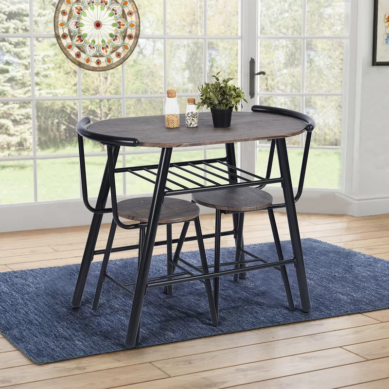 Dining Set: Dining Table with 2 Chairs Dining Set, Breakfast Table