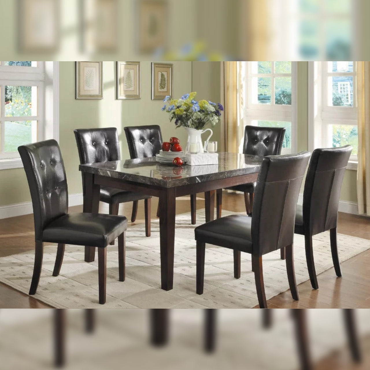 Dining Set Dining Table with 6 Chairs Bar Height Dining Set