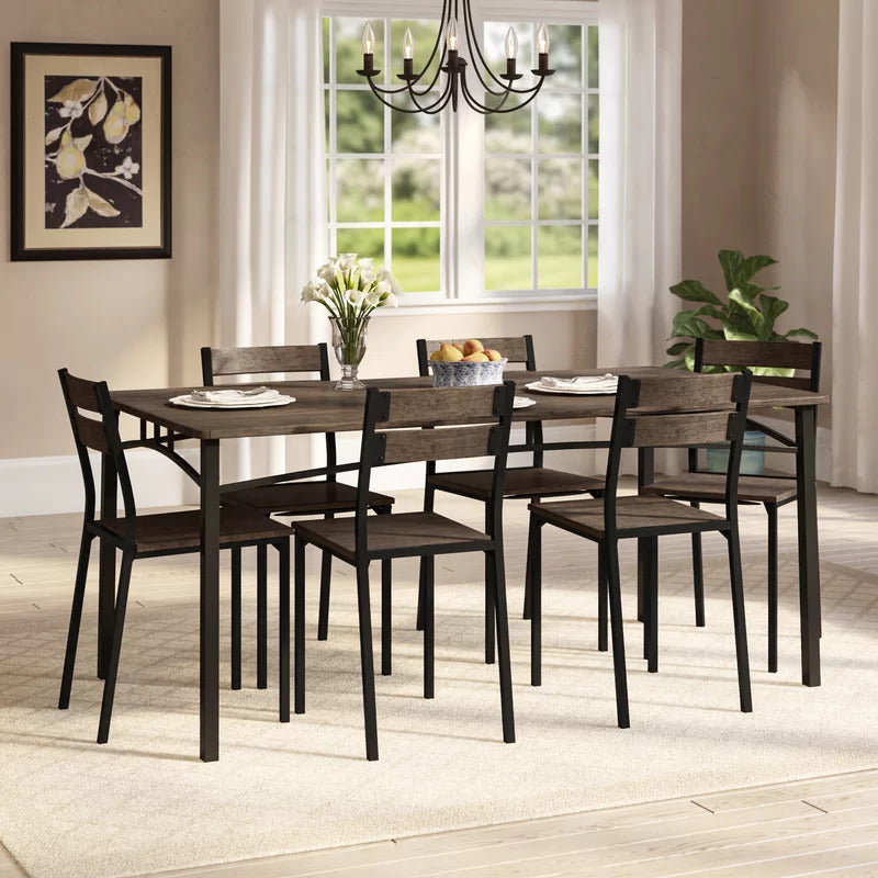 Dining Set: Dining Table with 6 Chairs Dining Set