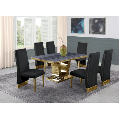 Dining Set: Dining Table with 8 Chairs Dining Set
