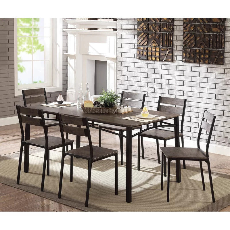 Dining Set: Dining Table with 6 Chairs Dining Set