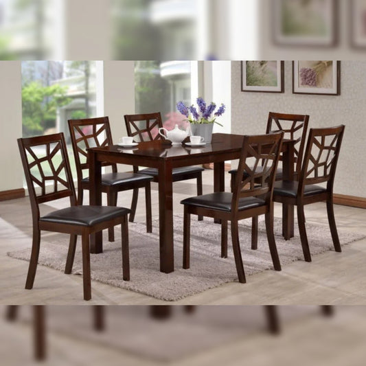 Dining Set Dining Table with 6 Chairs Solid Wood Dining Set
