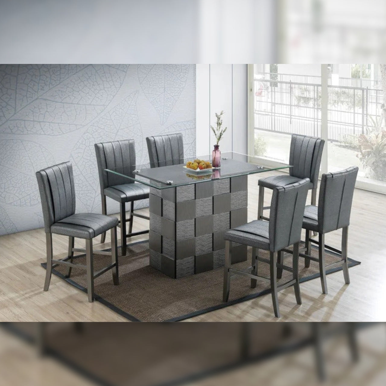 Dining Set Dining Table with 6 Counter Height Dining Set