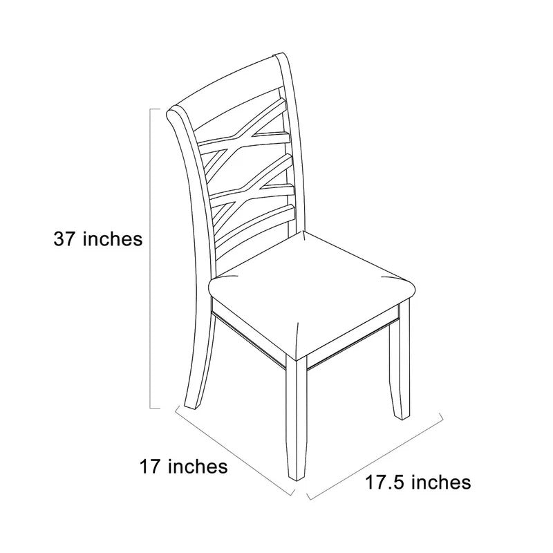 Dining Set: Dining Table with 6 Solid Wood Dining Set