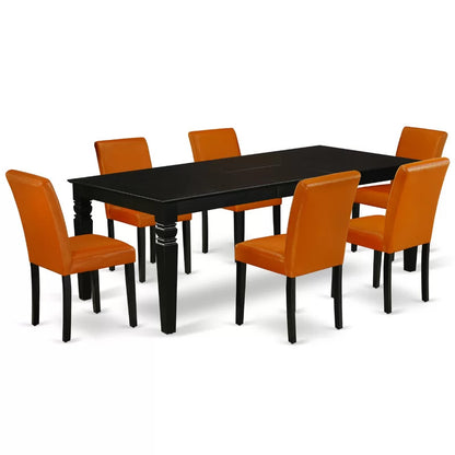 Dining Set: Extendable Solid Wood 6 Seater Dining Set