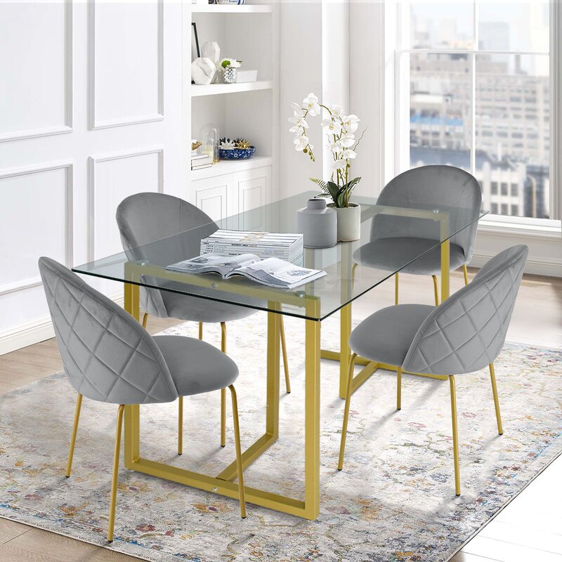 Dining Set : Home Kitchen Breakfast Table, Kitchen Counter With 4 Chairs