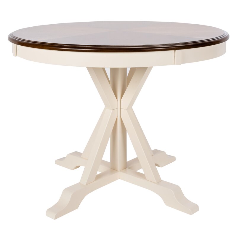 Dining Set : Round Solid Wood Dining Table & chair