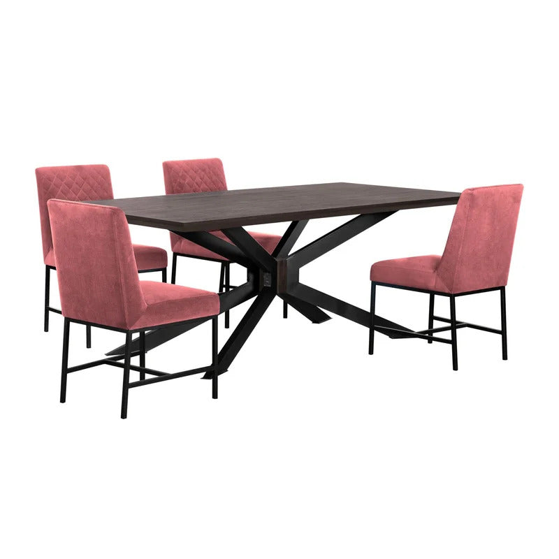 Dining Set:  Solid Oak 4 - Person Dining Set