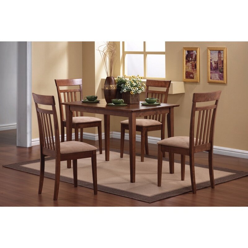 Dining Set: Wooden 4 Seater Dining Set