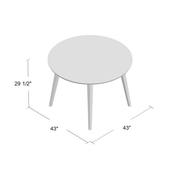 Dining Set Wooden Rounded 4 Seater Dining Set