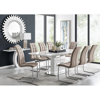 8 Seater Dining Set: Dining Set with 8 Chairs