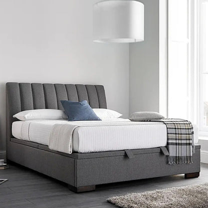 Double Bed Grey Ottoman Double Hydraulic Bed