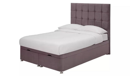 Double Bed: Mauve Ottoman Double Bed