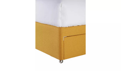 Double Bed: Mustard 2 Drawer Double Bed
