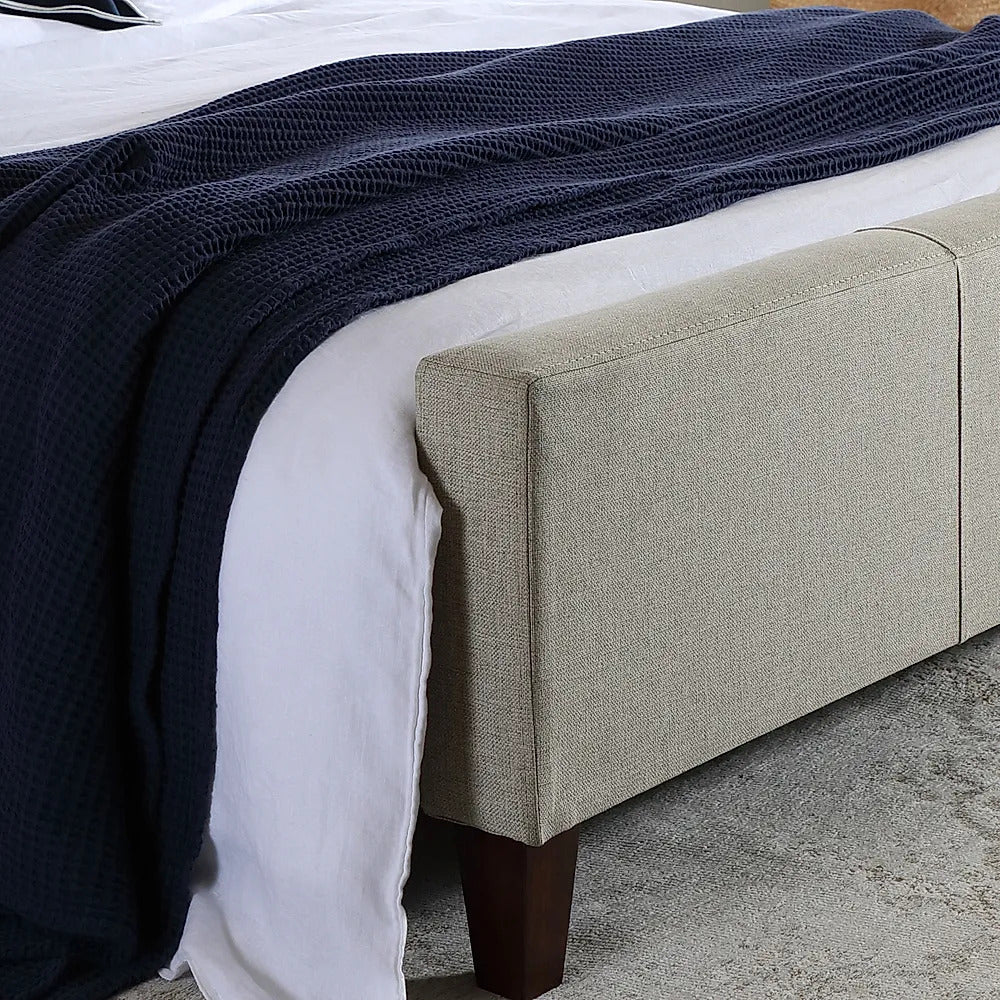  Double Bed: Oatmeal Fabric Double Bed