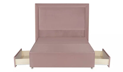 Double Bed: Pink 2 Drawer Double Bed