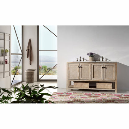 Double Sink Vanities: 60 in. Double Bathroom Vanity