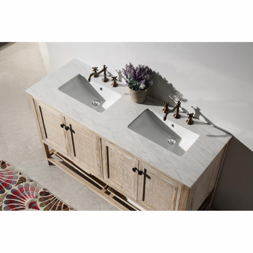 Double Sink Vanities: 60 in. Double Bathroom Vanity