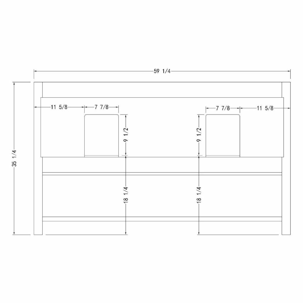 Double Sink Vanities: 60 in. Double Bathroom Vanity