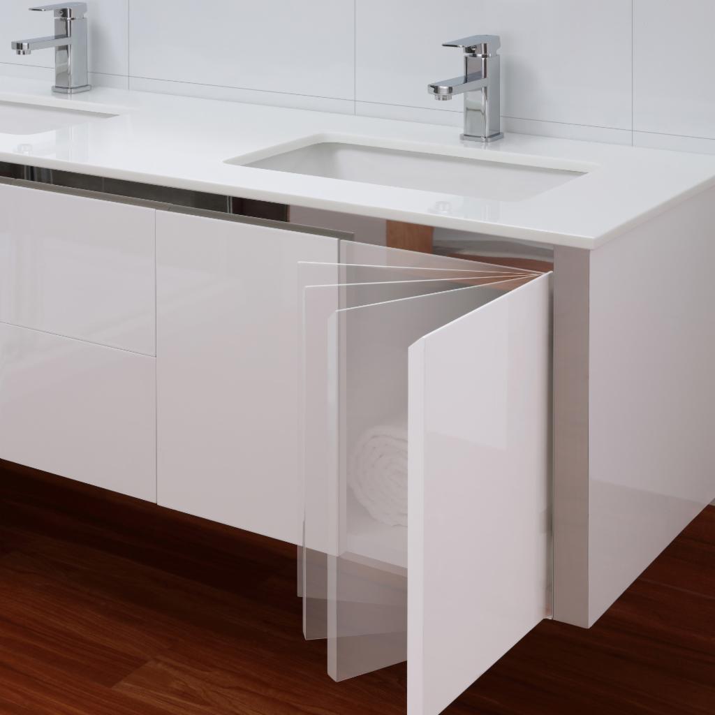 Double Sink Vanities: 60 in. White Double Bathroom Vanity