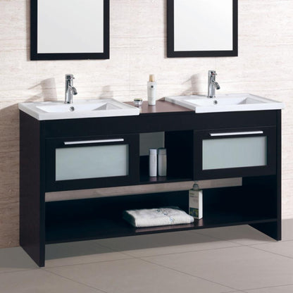 Double Sink Vanities: 61 in. Double Bathroom Vanity