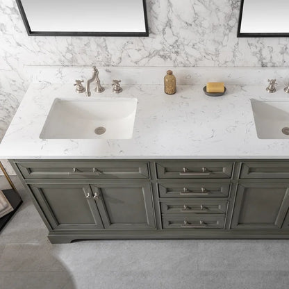 Double Sink Vanities: 72" Double Bathroom Vanity Set